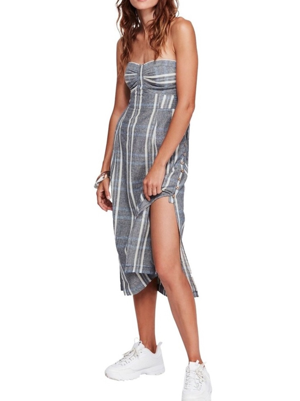 FREE PEOPLE STRAPLESS MIDI DRESS - Picture 5 of 13